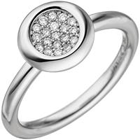 SIGO Damen Ring 585 Gold Weißgold 19 Diamanten Brillanten 0,15ct. Diamantring