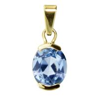 OSTSEE-SCHMUCK Kettenanhänger »Sophia Gold 333/000 Blautopas« (1-tlg)