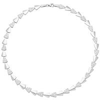 sigo Collier Halskette 925 Sterling Silber gehämmert 45 cm Kette Silberkette