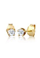 Elli Paar Ohrstecker »Klassisch Elegant Diamant (0.20 ct) 585 Gelbgold«