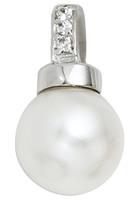 Jobo Perlenanhänger, 925 Silber mit synthetischer Perle und Zirkonia