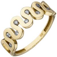 SIGO Damen Ring 333 Gold Gelbgold 9 Zirkonia Goldring