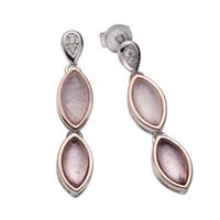 Vivance Ohrhänger »925/- Sterling Silber rosé Zirkonia«