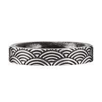 CAÏ Ring »925/- Sterling Silber oxidiert Wellen Japan«