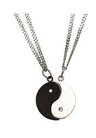 Jobo Kette mit Anhänger »Ying Yang«, Edelstahl mit Zirkonia