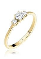 Elli Fingerring »Trio Zirkonia 375 Gelbgold«