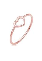 Elli Fingerring »Bandring Herz Symbol Trend 750 Roségold (18 Karat)«