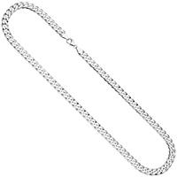 sigo Panzerkette 925 Sterling Silber 55 cm Kette Halskette Silberkette Karabiner