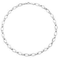 sigo Collier Halskette 925 Silber 144 Zirkonia 45 cm Kette Silberkette