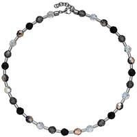 SIGO Collier Halskette SWAROVSKI ELEMENTS mit Edelstahl 45 cm Kette