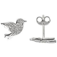 sigo Ohrstecker Vogel 925 Sterling Silber 34 Zirkonia Ohrringe Silberohrringe