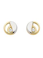 Adelia´s Paar Ohrstecker »Gold 8 k (333) Ohrringe - Ohrstecker«, 8 k 333 Gelbgold mit Zirkonia