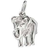 sigo Anhänger Elefant 585 Gold Weißgold 1 Diamant Brillant Weißgoldanhänger