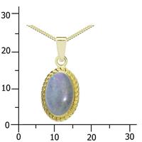 OSTSEE-SCHMUCK Kette mit Anhänger »Julie Gold 333/000 Opal-Triplette« (2-tlg)