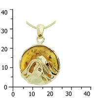 OSTSEE-SCHMUCK Kette mit Anhänger »Anngret Gold 333/000 Bernstein« (2-tlg)