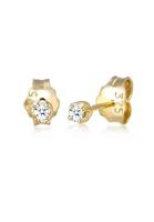 Elli Paar Ohrstecker »Stecker Basic Diamant (0.03 ct) 375er Gelbgold«