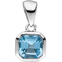 SIGO Anhänger 925 Sterling Silber 1 Blautopas hellblau blau Silberanhänger