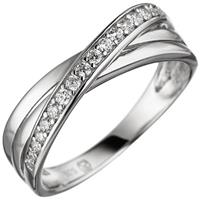 SIGO Damen Ring 925 Sterling Silber mit Zirkonia Silberring