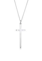 Elli Collierkettchen »Kreuz Glaube Religion Topas 925 Sterling Silber«