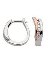 Adelia´s Paar Creolen »Silber 925 Sterling Silver Ohrringe - Creolen«, 925 Sterling Silber mit Zirkonia Ø 1.33 cm