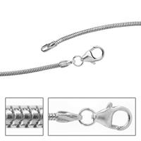 SIGO Schlangenkette 925 Silber 1,0 mm 42 cm Halskette Kette Silberkette Karabiner