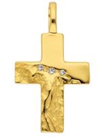 Adelia´s Kettenanhänger »Gold 8 k (333) Kreuz Anhänger«, 8 k 333 Gelbgold mit Zirkonia