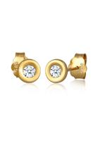 Diamore Paar Ohrstecker »Klassisch Solitär Diamant (0.12 ct) 585 Gelbgold«