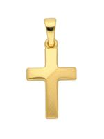 Adelia´s Kettenanhänger »Gold 14 k (585) Kreuz Anhänger«, 14 k 585 Gelbgold