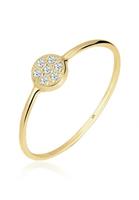 Elli Diamantring »Kreis Scheibe Diamant 0.07 ct. 375 Gelbgold«