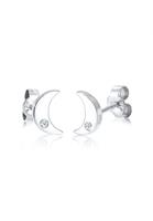 Elli Paar Ohrstecker »Halbmond Astro Diamant (0.04 ct) 925 Silber«