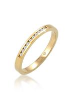 Diamore Diamantring »Verlobung Bandring Diamant 0.10 ct. 585 Gelbgold«