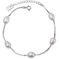 Ailoria Armband »MATSU Armband Silber/weiße Perle«, Größenverstellbar