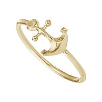 CAÏ Ring »925/- Silber vergoldet Anker«