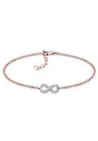 Elli Armband »Infinity Bi-Color Swarovski Kristalle Silber«