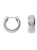 Adelia´s Paar Creolen »Silber 925 Sterling Silver Ohrringe - Creolen«, 925 Sterling Silber mit Zirkonia Ø 1.73 cm