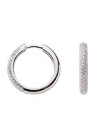 Adelia´s Paar Creolen »Silber 925 Sterling Silver Ohrringe - Creolen«, 925 Sterling Silber mit Zirkonia Ø 1.81 cm