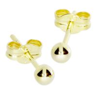 OSTSEE-SCHMUCK Paar Ohrstecker - Kugel 3 mm - Gold 333/000 -, (2-tlg)