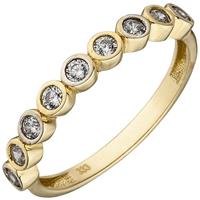 SIGO Damen Ring 333 Gold Gelbgold bicolor 9 Zirkonia Goldring