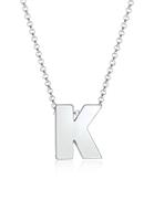 Elli Dames Letter K Minimal in 925 Sterling Zilver Zilver