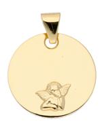 Adelia´s Kettenanhänger "585 Gold Anhänger Amor Ø 12 mm", Goldschmuck für Damen