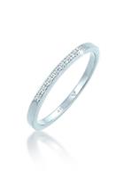 Diamore Ring »Bandring Verlobung Diamant (0.08 ct) 585 Weißgold«