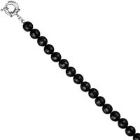 sigo Collier Edelsteinkette Onyx facettiert 80 cm Halskette Kette