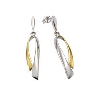 Vivance Ohrstecker »925/- Sterling Silber bicolor«