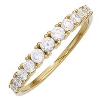 SIGO Damen Ring 333 Gold Gelbgold 11 Zirkonia Goldring