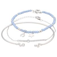 Smart Jewel Armband Set »Armbänder 3-teilig, Kristallsteine und Zirkonia, Silber 925«