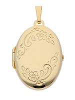 Adelia´s Kettenanhänger »Gold 14 k (585) Medaillon Anhänger«, 14 k 585 Gelbgold