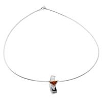 OSTSEE-SCHMUCK Halsreif »Gleiter-Ingiara Silber 925/000 Bernstein« (2-tlg)