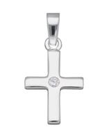 Adelia´s Kettenanhänger »Silber 925 Sterling Silver Kreuz Anhänger«, 925 Sterling Silber mit Zirkonia