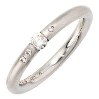 SIGO Damen Ring 950 Platin 4 Diamanten Brillanten 0,20ct. Platinring