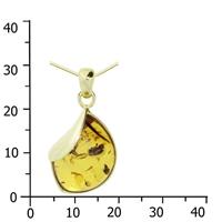 OSTSEE-SCHMUCK Kette mit Anhänger »Jula 29 mm Gold 333/000 Bernstein« (2-tlg)